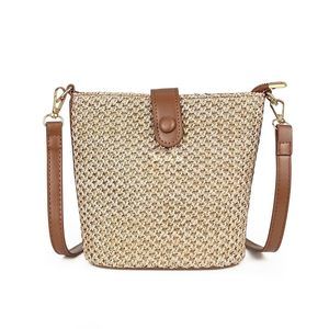 Straw Crossbody Bags, Fashion Rattan Shoulder Bag Boho Woven Bag :[